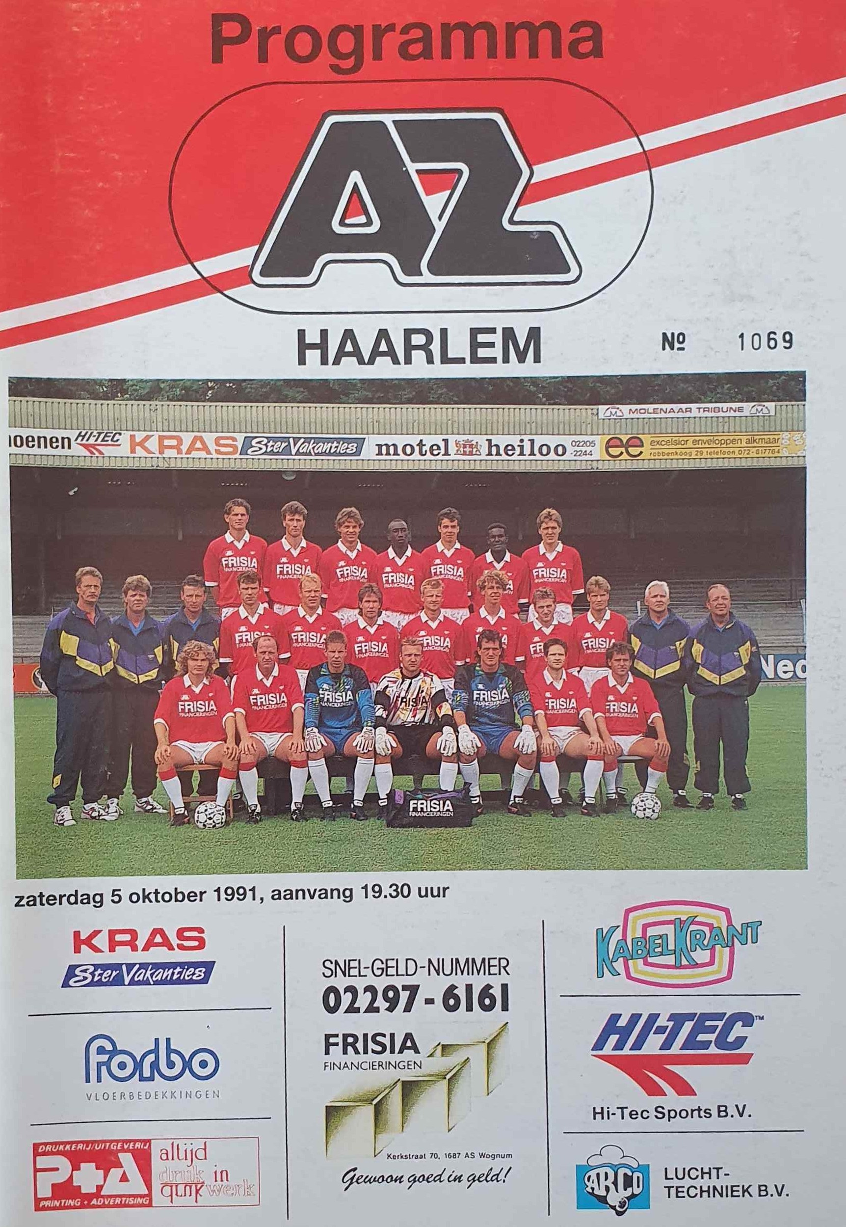 AZ Programma 5-okt-1991 Haarlem